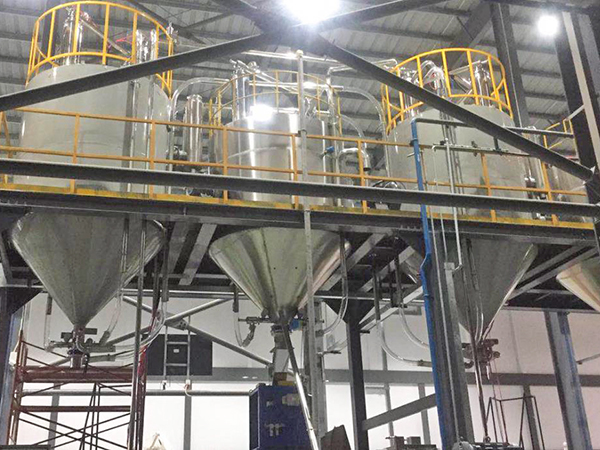 Online automatic drying and homogenization VOC removal storage system